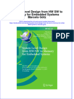 Textbook System Level Design From HW SW To Memory For Embedded Systems Marcelo Gotz Ebook All Chapter PDF