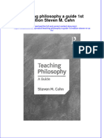 PDF Teaching Philosophy A Guide 1St Edition Steven M Cahn Ebook Full Chapter