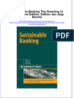 PDF Sustainable Banking The Greening of Finance First Edition Edition Jan Jaap Bouma Ebook Full Chapter