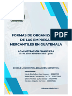 Formas de Organización de Las Empresas Mercantiles en Guatemala