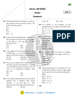 Parabola - DPP 05 (Of Lec 09) - Arjuna JEE 2024