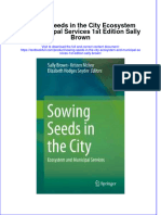 PDF Sowing Seeds in The City Ecosystem and Municipal Services 1St Edition Sally Brown Ebook Full Chapter