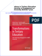 PDF Transformations in Tertiary Education The Scholarship of Engagement at Rmit University Belinda Tynan Ebook Full Chapter