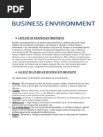 Concept of Business Environment