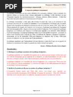 Exercice Corrigé Politique Économique Conjoncturelle