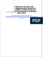 Toward Balanced Growth With Economic Agglomeration Empirical Studies of China S Urban Rural and Interregional Development 1st Edition Zhao Chen