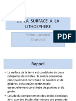 DE LA SURFACE A LA LITHOSPHERE Thème 1 Géol Chap 2 de 1°