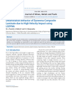 Delamination Behavior of Dyneema Composite Laminat