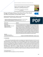 Energy and Exergy Analysis of The Steam Power Plant Based On Effect The Numbers of Feed Water Heater