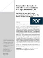 01fidedignidade de Rótulos de Alimentos