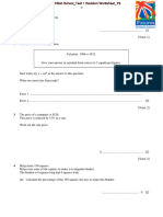 Test 1 Revision Worksheet