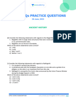 Ancient History - Daily MCQs Questions - 28 June22