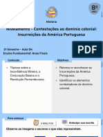 Nivelamento - Contestações Ao Domínio Colonial: Insurreições Da América Portuguesa