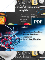 Pplications of Operational Amplifier