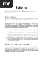 Batteries and Inverters