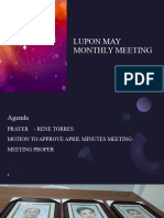 Lupon May Monthly Meeting