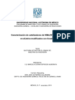 Caracterización de Catalizadores de Nimo (W) Soportados en Alúmina Modificados Con Tiosales