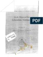 Desk Manual For Education Managers - Section 3