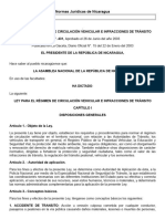 Ley para El Régimen de Circulación Vehicular e Infracciones de Tránsito