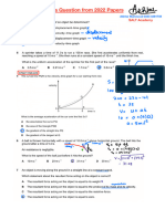 Kinematics 2022 Solutions