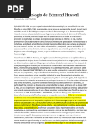 Fenomenología de Edmund Husserl