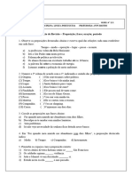 Exercício Preposicao