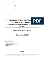 Rapport Définitif Contrôle ONFP (2013-2017) Délibéré Chambre - 09 04 2019