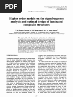 Higher Order Models On The Eigenfrequency Analysis and Optimal Design of Laminated Composite Structures