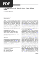 A New Approach To Obtain Algebraic Solution of Interval Linear