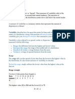 Measures of Variability