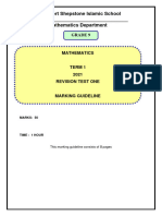 Grade9 Term 1 Memo