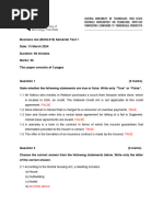 BUSL215 Semester Test 1 (2024) MEMORANDUM - Tagged