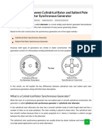 Difference Between Cylindrical Rotor and Salient Pole Rotor Synchronous Generator