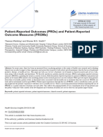 Patient-Reported Outcomes PROs and Patient-Reporte