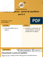 Plano de Negócios - Ponto de Equilíbrio - Parte 2: Empreendedorismo