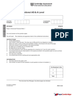 Cambridge International AS & A Level: PHYSICS 9702/31