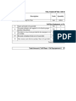 Toll Plaza 30 562 NCR No: 016: Si - No Description Units Quantity