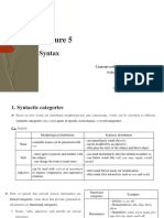 Lecture 5 - Syntax