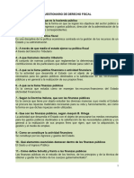 Cuestionario para Examen Derecho Fiscal