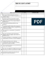 Check List Audit Direction