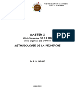 Cours Methodologie de Recherche Master 2 Chimie