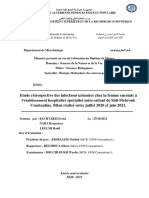 Etude Retrospective Des Infections Urinaires Chez La Femme Enceinte A Letablissement Hospitalier Specialise Mere-Enfant de Sidi-Mebrouk Constantine. Bilan Realise Entre Juillet 2020 Et Juin 2021