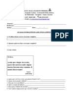 Avaliação Diagnóstica de Português e Matemática 3º Ano