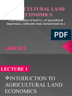 Agricultural Land Economics