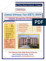 PRSU CET 2024 Information Bulletin