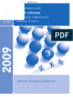 2009 KS3 Maths - Mark Scheme Mental Tests