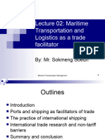 Lecture 02 Maritime Transportation and Logistics As A Trade Facilitator