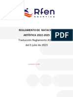 Reglamento de Natación ARTÍSTICA 2022-2025