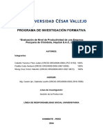 Evaluación de Nivel de Productividad de Una Empresa Pesquera de Chimbote, Hayduk S.a.C, 2024 AVANCE