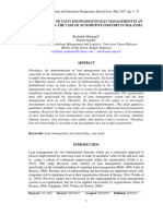 Development of Tacit Knowledge in Lean Management in An Organization: The Case of Automotive Industry in Malaysia